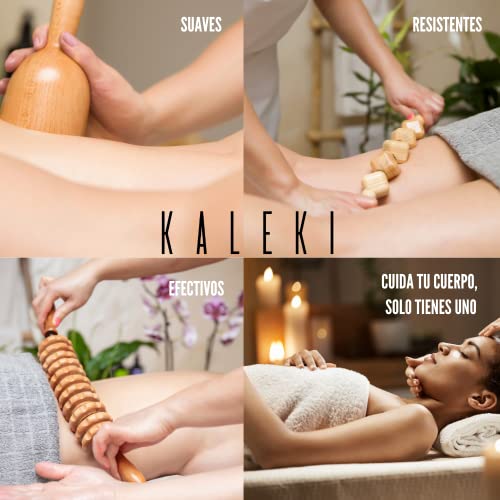 kit maderoterapia corporal 7 Piezas – Rodillo Masaje Muscular y Copa Sueca Grande – maderoterapia kit – Rodillo anticelulítico y Cubos, Tabla Moldeadora, Champiñon, biesférico y Cinturón automasaje.