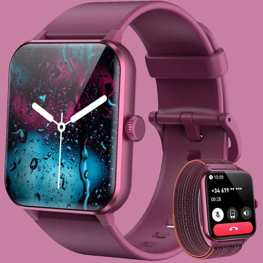 Reloj Inteligente Mujer   Blackview con Llamadas Bluetooth, Pulsómetro/Oxímetro/Sueño/Podómetro, 1.85" Smartwatch con Whatsapp Mensajes, 100 Modos Deportivos, Pulsera Actividad para Android iOS